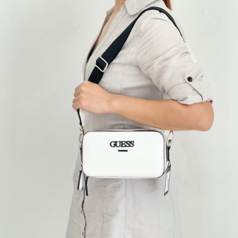 Lewistown Double Zip Crossbody WHITE