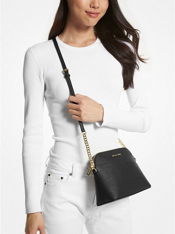 Michael Kors Jet Set Travel Medium Dome Crossbody Bag BLACK