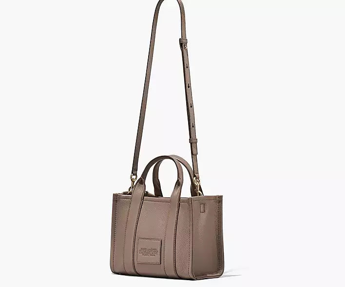 MARC JACOBS THE LEATHER MINI TOTE BAG CEMENT